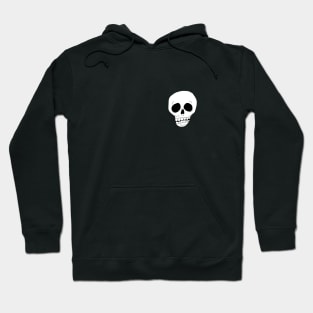 Spooky Skull and Logo White T-Shirt Hoodie